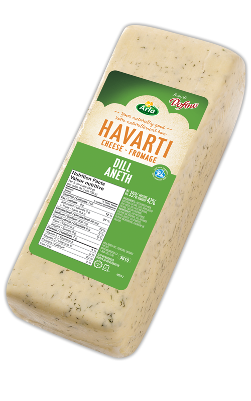 Havarti loaves Dill 4.5 kg Arla Foods dairy product provides you with