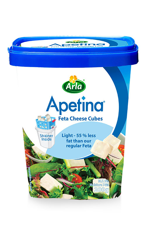 Apetina Feta Cubes Light 200g Arla Foods dairy product provides you with natural godness all