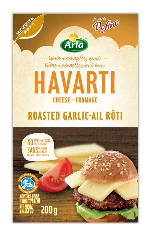 Havarti Wedges Roasted Garlic 200 g